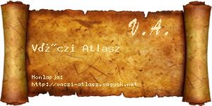 Váczi Atlasz névjegykártya